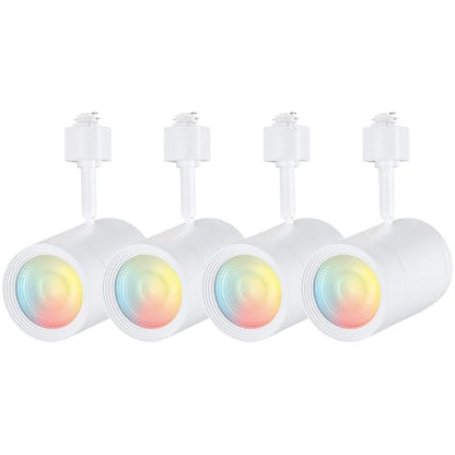 LEONLITE 4-Pack Retail Pro Series 17.5W H Track Lighting Heads, 5CCT, White - color: White-5ССТ(2700K/3000K/3500K/4000K/5000K)