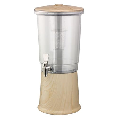 Service Ideas Double Wall Beverage Dispenser, 3 Gallon, Stainless Steel - color: Light Wood