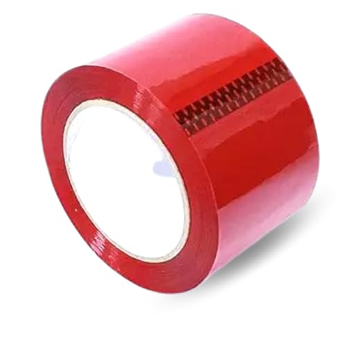 Red Carton Sealing Tape, Packing Tape, Moving Tape 2" x 110 Yards (2.0 Mil) - Heavy Duty Acrylic Adhesive Tape for Boxes, Moving, Storage, Shipping, Warehouse Color Coding - color: Red, size: 2" wide x 110 yds