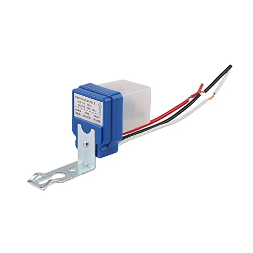 Auto On Off Photocell Night Light Switch Photoswitch Light Sensor Switch(1PC 10A 12VA C/DC) - color: 1PC SQUARE, size: AC/DC 12V