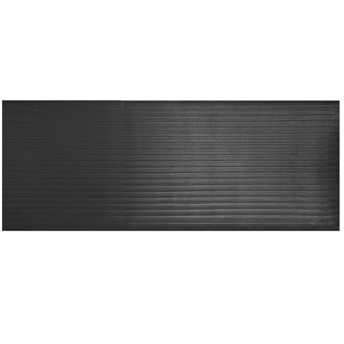 Durable Sponge Vinyl 3/8" Anti-Fatigue Mat, 36" x 120", Black - size: 120"L x 36"W x 0.4"Th