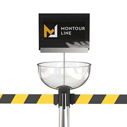 Montour Line Merchandising Display Bowl for Retractable Belt Barrier Stanchion