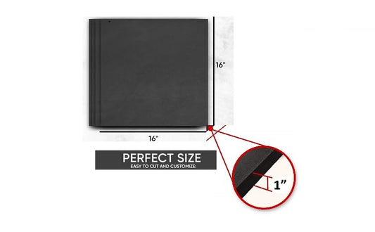 XCEL Multi-Purpose Crafting Foam Sheet Roll – Neoprene Rubber Sheets for Costumes Cosplay Packing Foam Gasket Material – Closed Cell Foam Padding in Various Options (Black, 16" x 16" x 1" (4 Pack)) - color: Black, size: 16" x 16" x 1" (4 Pack)