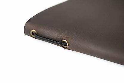 Inko Horeca - Leather Menu Holder - Soft Folding Menu Covers - Custom Menu Cover for Restaurant with Embosing - Cafe Menu Folder Book for Bar - Drink Menu (Brown)