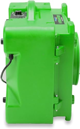BlueDri Air Shield 550 HEPA Air Scrubber, Water Damage Restoration Equipment Air Purifier, Covers 1400 Sq. Ft, Daisy Chain Capable, For Commercial Use, Green, BD-AS-550 - color: Green