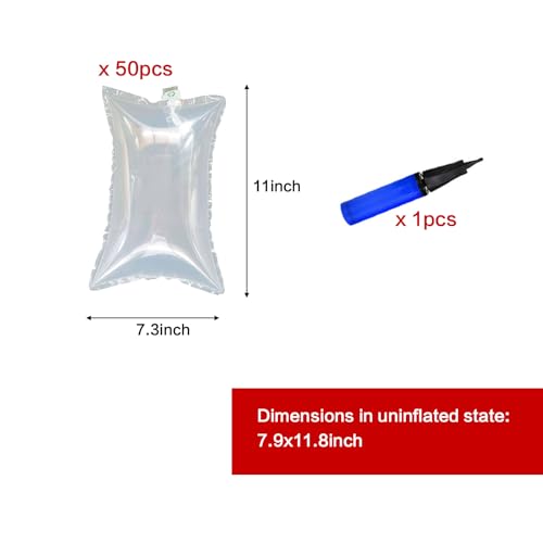 50 Pack Purse Fillers,Air Bags for Packing,Inflatable Air Pillows with Pump - size: 7.87 × 11.81 in/50pcs
