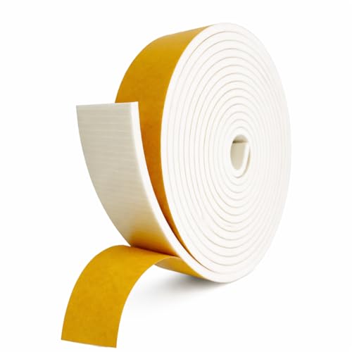 Foam Weather Stripping/Door Window Seal - Weather Stripping Foam Tape, 17 Ft Door Seal Strip, EVA Material, High Density 1/4" Thick, No Residue Adhesive (2" Wide) - size: 2" Wide