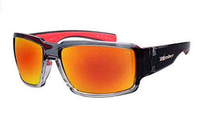 BOMBER Unisex Adult Boogie Bomb - color: 2 Tone Smoke Frame / Red Mirror Lens