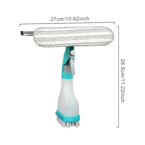 4 in 1 Window Cleaning Kit,Professional Window Vacuum Squeegee with Spray Bottle for Shower Tile Wall Mirror Glass Car Windshield Countertop,Windows Cleaner Brush Tools Easy Gadget