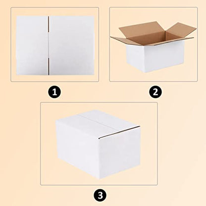 Calenzana 7x5x4 Inches Shipping Boxes Pack of 25, White Cardboard Corrugated Box for Mailing Packing and Storage - size: 7x5x4, style: 25 Pack