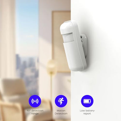 Home Security Systems for House,16Piece Instant App Alerts Alarm System - color: Black & Blue