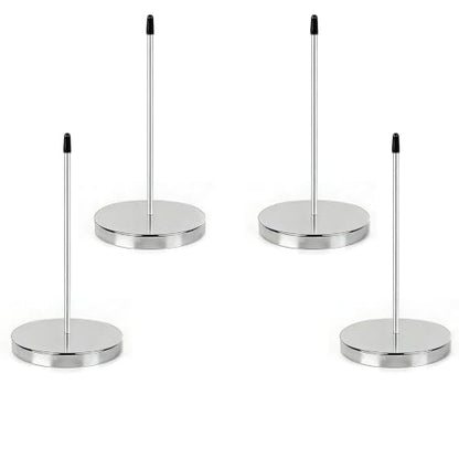 4Pcs Desk Receipt Holder,Bill Fork Ticket Spike,Restaurant Memo Holder - color: Silver