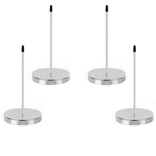 4Pcs Desk Receipt Holder,Bill Fork Ticket Spike,Restaurant Memo Holder - color: Silver