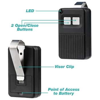 Garage Door Remote for Linear Delta 3 DT-2A DNT00017A 310MHz - style: 2-Btn