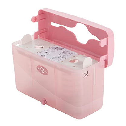 EZbrnd Countertop SLIMFOLD Hand Towel Dispenser for Kitchen/Bathroom/Office/RV/Airbnb, Guest Towel Holder, Pink - color: Pink