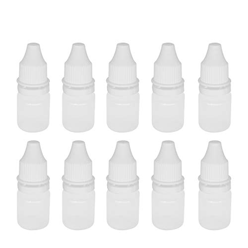 TRENDBOX 10 Pack 5ml Plastic Empty Eye Liquid Dropper Bottles - size: 5 ml (Pack of 10)