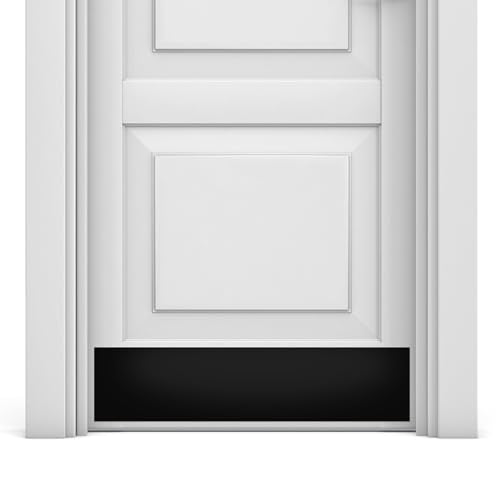 Deck the Door Decor | Door Kick Plate - Anodized Aluminum – Screw Mount – Satin Black, Satin Nickel, Shiny Brass & Oil Rubbed Bronze Finish – Many Sizes (6x30", Satin Black) - color: Satin Black, size: 6x30"