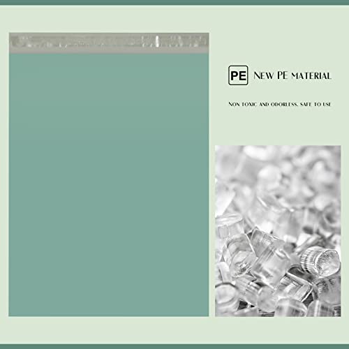 Metronic Poly Mailers 12x15.5 100 Pack Medium Shipping Bags for Clothing - color: Grayed Jade Green, size: 12x15.5 100PC