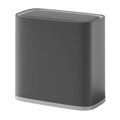 2.6 Gallon Small Slim Bathroom Trash Can with Lid, Dog Proof Garbage Can - color: Grey, size: 10L/2.6Gal