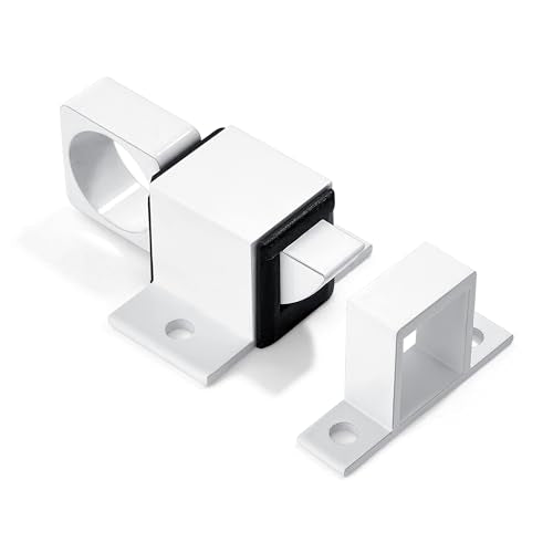 2 Packs White Spring Door Lock，Self-Closing Latches - color: White