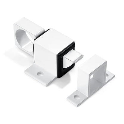 2 Packs White Spring Door Lock，Self-Closing Latches - color: White