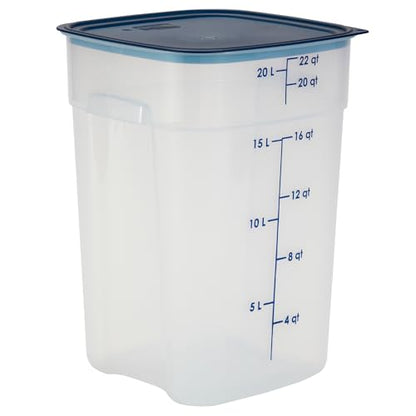 Cambro FreshPro 22 Quart (QT) Food Storage Container with Lid (Restaurant Grade) - for Food Prep, Commercial Kitchen, Pet and Dog Food Container (Translucent) - size: 22 Quart