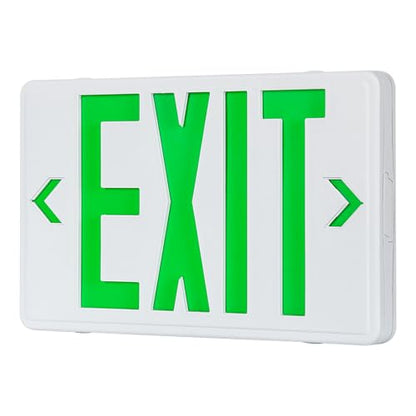 Universal Green Light LED Exit Sign OSHA Commercial, 1 Pack - color: White Housing+Green Letter, size: 1 Pack