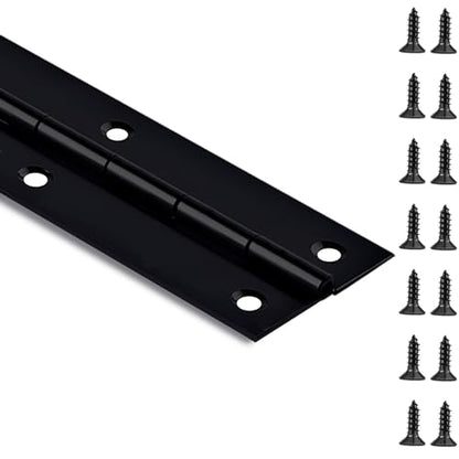 Black Piano Hinge 36 Inch x 2 Inch Open Width - color: Black, size: 36" Long x 2" Overall Width