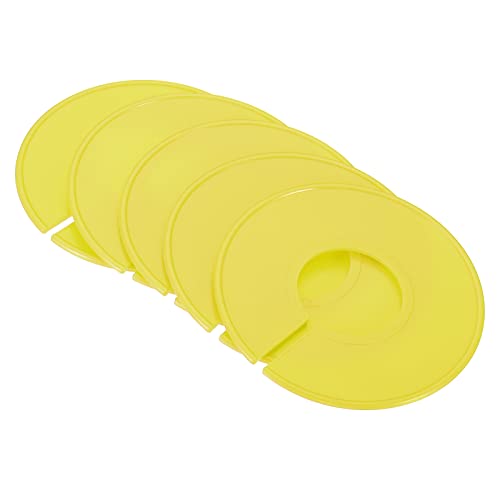 PATIKIL Clothes Dividers, 12 Pack Closet Clothing Rack Size Dividers Blank Labels Sorting Round Separator for Closet, Yellow - color: Yellow
