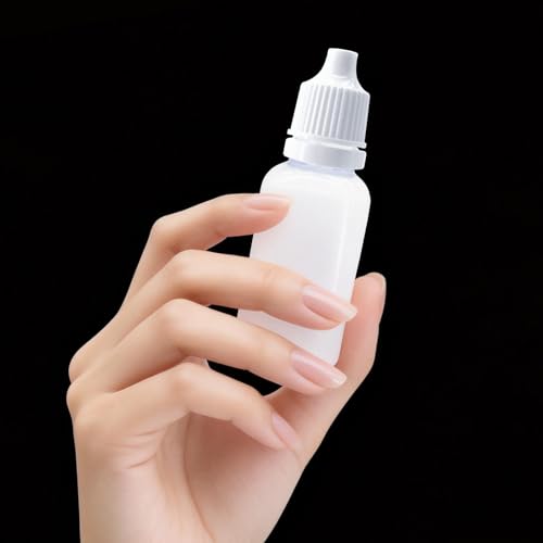 10Pcs 15ml Plastic Dropper Bottles, 0.5oz Small Squeeze Leakproof Dropper Bottle with Childproof Cap and Plug, Reusable Portable Eye Liquid Container for Travel White - color: White Cap