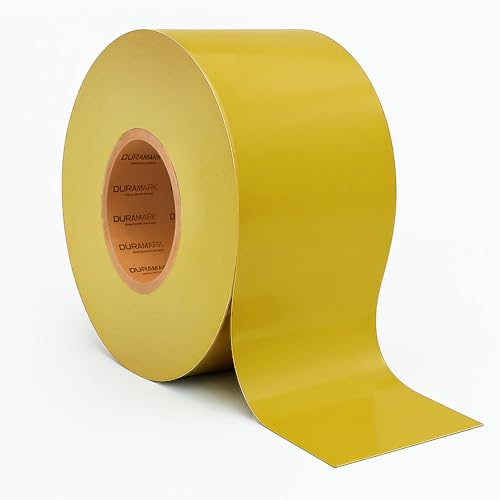 DuraMark EC700 Floor Marking Tape for Concrete and Pavement | Industrial Marking Tape for Warehouses | Long-Lasting | High Durability, Yellow, 4 Inches by 36 Feet - color: Yellow, size: 4 In X 36 Ft