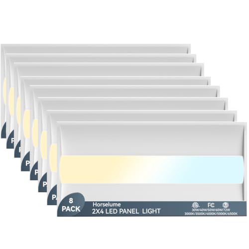 8PACK 2x4 LED Troffer Light, Led Drop Ceiling Light Fixture, Center Basket Drop Ceiling Lights, Wattage CCT Selectable 30W-72W (Up to 10800LM),3000K-6500K,0-10V Dimmable, for Office & Commercial - size: 2X4-8Pack