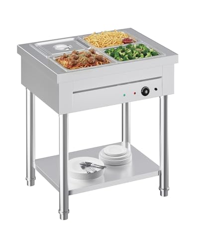 Commercial Food Warmer, 1500W Electric Steam Table