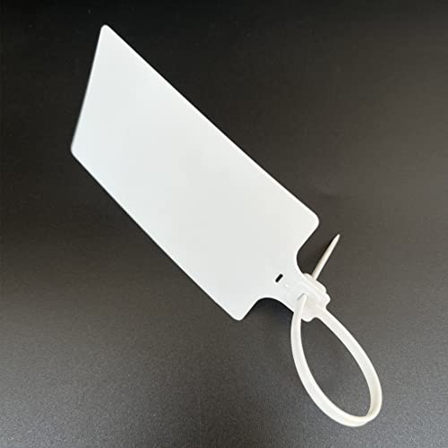 Blank Waterproof Plastic Tags for Labeling Marker Ties Large Tag Fastener Zip Tie Label Security Seal Tags 2.28"×3.94" 200pcs,White - color: White, size: 200pcs