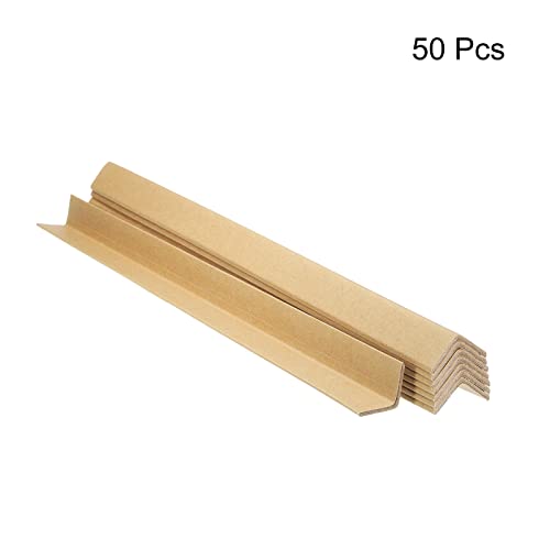 PATIKIL Adjustable Cardboard Corner Protector Package Frame Protectors L Shaped 450x30mm Thick 3mm for Art, Packing, Shipping, Pack of 50 - size: 450x30mm