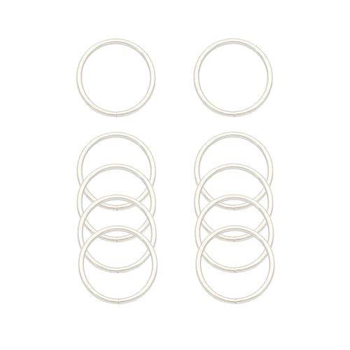 40pcs 4 Sizes O Rings Welded Strong Metal Heavy Duty Round Ring for Pet Collars Buckle Belts Strap Webbing Sewing - color: 5/4"(32mm) Silver 10pcs