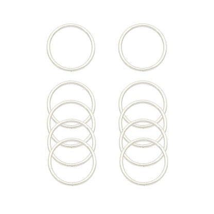 40pcs 4 Sizes O Rings Welded Strong Metal Heavy Duty Round Ring for Pet Collars Buckle Belts Strap Webbing Sewing - color: 5/4"(32mm) Silver 10pcs