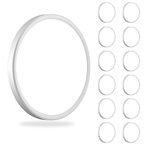 WKONCLDY 12Pack 3200lm LED Flush Mount Ceiling Light, Super Slim 12 inch Ceiling Light, 5000K LED Light for Bedroom, Living Room, Dining Room, Garage, Office, Warehouse - color: White, size: 12in-12Pack