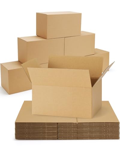 40-Pack-Small-Shipping-Boxes-8x6x4, Corrugated-Cardboard-Boxes-for-Packaging-Small-Business, Brown-Boxes-Mailers - color: Brown, size: 8x6x4 inches