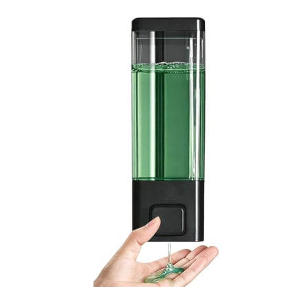 Black Plastic Manual Hand Soap Dispenser Wall Mount 11.8oz / 350ml