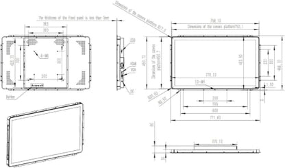 32 Inch 10 Points PCAP Open Frame Touch Screen Waterproof for Kiosk Automation POS Vending and Digital Signage - size: 32
