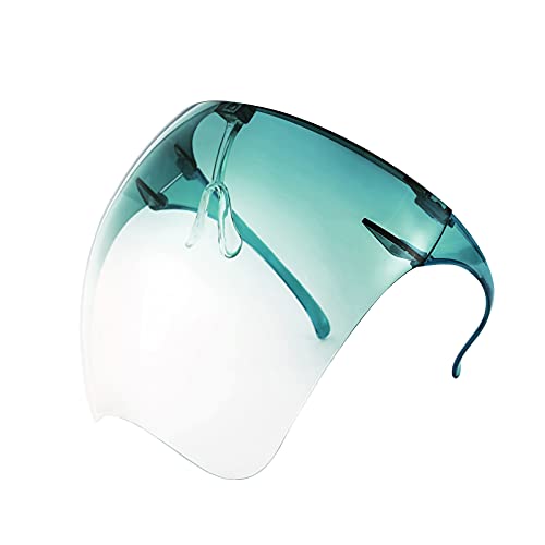 FEISEDY Full Face Shield Sunglasses – Anti-Fog UV400 Mirror Visor - color: 004 Gradient Green