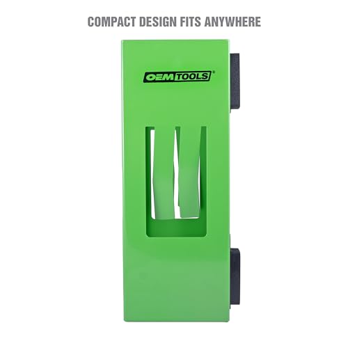 OEMTOOLS 24945 Magnetic Glove Dispenser, Disposable Gloves Box Holder, Glove Holder for Wall Mount, Magnetic Glove Box Holder, Green Glove Dispenser Wall Mount - color: Green