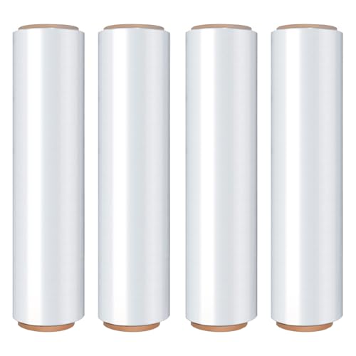 18in Stretch Wrap Roll, Heavy Duty 1500ft Shrink Wrap, Pallet Wrap 4 Pack - size: 18in-Clear-4Pack