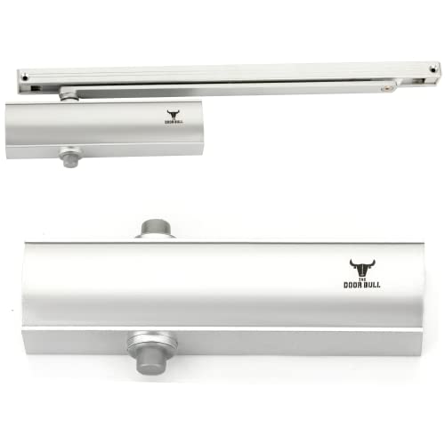 The Door Bull Series 5000 Automatic Door Closer – Hold Open Arm Features - size: 5000 Series, style: Silver