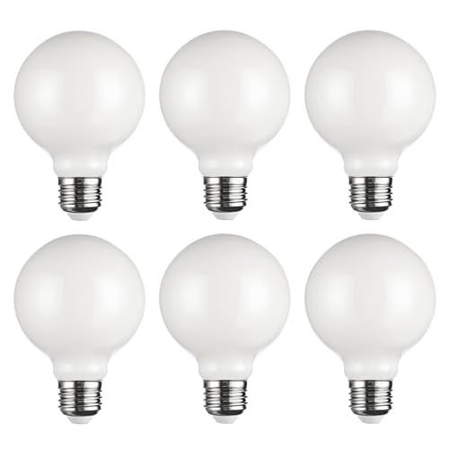 SD LUX G25 Edison LED Light Bulb Dimmable 8W 1000lm Equi100W E26 2700K 6PC - size: 6