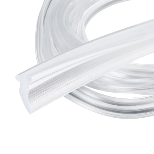 PATIKIL 2Pcs Weather Stripping Door Seal 5/32" Slot, 16.4Ft, Clear, PVC - color: Clear, size: 5/32" Slot, 16.4Ft