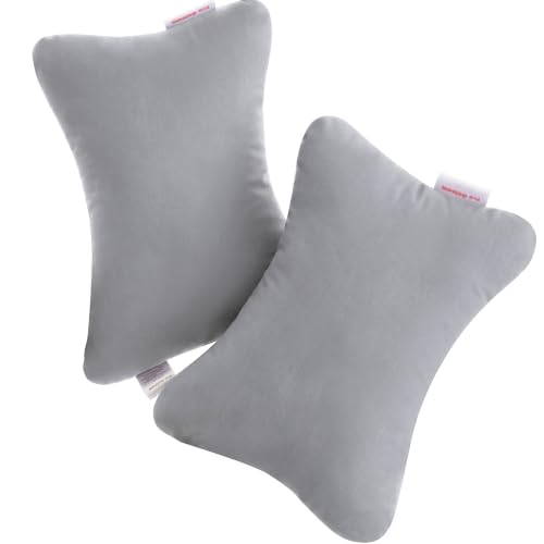 Pro Goleem 2-Pack Small Pillow, 7"x11" Soft Mini Pillow for Travel, Camping, Sleeping, Nap & Neck, Lumbar, Knee Support, for Office,Bed, Car, Air, Tiny Cushion for Kids, Pets, Adults (Grey) - color: Grey, 2-pack