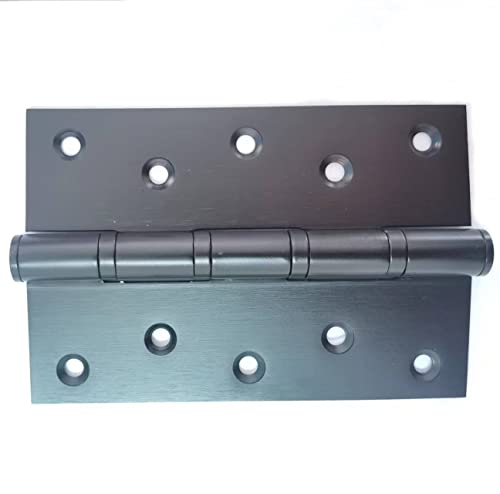 Heavy Duty Door Hinges Stainless Steel Ball Bearing Hinges 6 Inch Door Hinge for Interior & Exterior Doors Square Corners,Heavy Duty Wood Door with Mounting Hardware 2 Pack (Black, 6 Inch) - color: Black, size: 6 Inch
