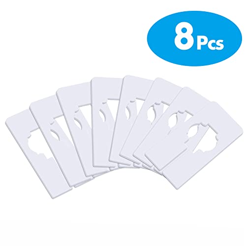 8 PCS Closet Rack Dividers, Wardrobe partition Board White Rectangular Clothing Hanger Dividers with a Bonus Marker, Writable & Reusable for Sorting Clothes Size, Color - color: White, size: 8 Pcs